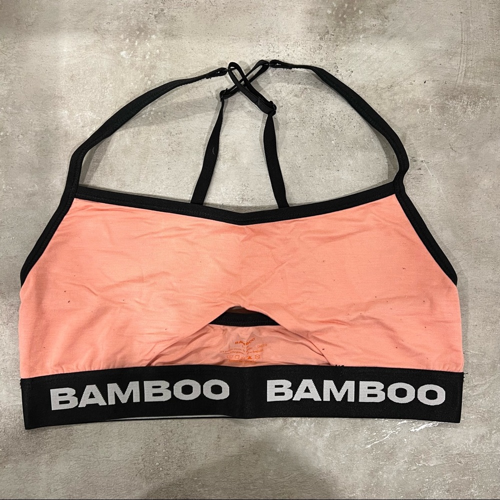 Peach cutout BAMBOO UNDERWEAR bralette